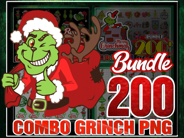 200+ grinch png bundle, grinch svg, merry christmas svg, grinch png, face grinch , grinch tree grinch png bundle, instant download cb921991415