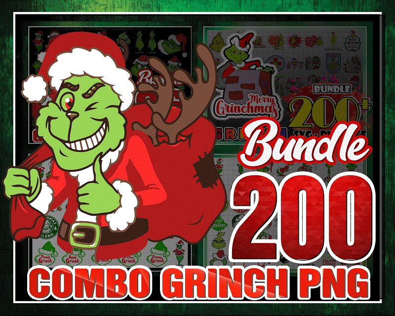 200+ Grinch PNG Bundle, Grinch Svg, Merry Christmas svg, Grinch Png, face grinch , grinch tree Grinch Png bundle, Instant download CB921991415