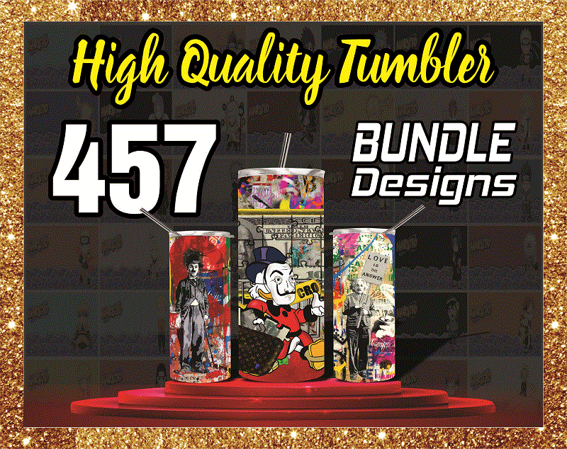 457 High Quality Tumbler Designs 20oz Skinny Straight Bundle, Bundle Template for Sublimation, Full Tumbler Wrap, PNG Digital Download 1001247386