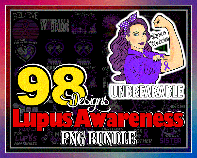 98 Lupus awareness png Bundle, Lupus Digital png, Warrio lupus awareness Png, In May We Wear Purple Sublimation Png, Digital Download 972543782