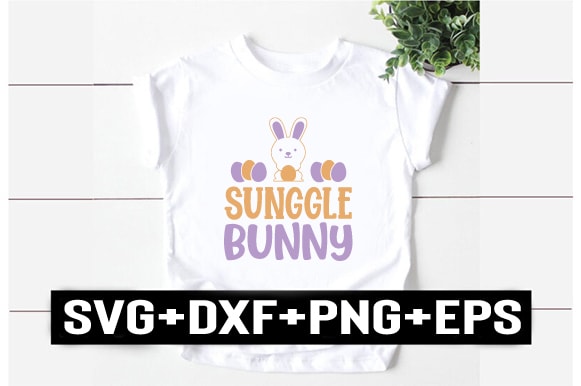 Sunggle bunny t shirt template vector