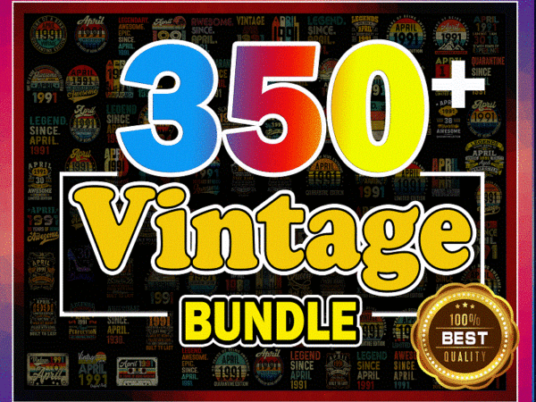 350+ vintage retro 1991 birthday 30th birthday gift png files for shirt, print to cut files combo, png bundles, digital download 983495166