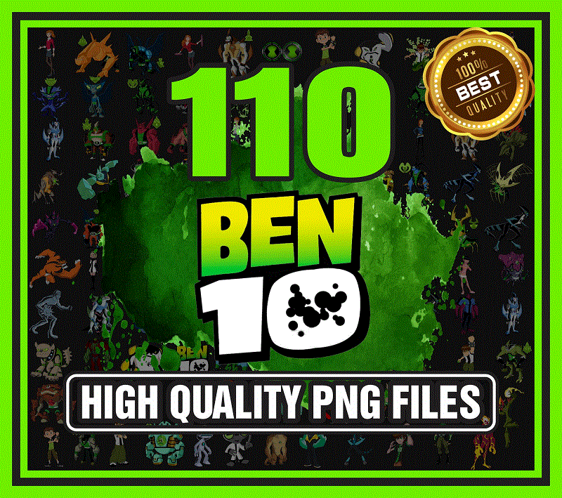 110 BEN 10 Clipart Png Bundle, Ben 10 Paper, Ben 10 Characters, Ben 10 Cartoon Png, Printable, Transparent Backgrounds, Instant Download 998983959