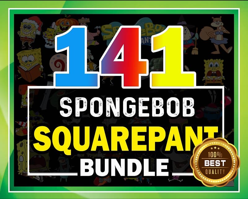 141 SpongeBob SquarePants ClipArt- PNG Images Digital, Clip Art, Instant  Download, Graphics transparent background Scrapbook 961655348 - Buy t-shirt  designs