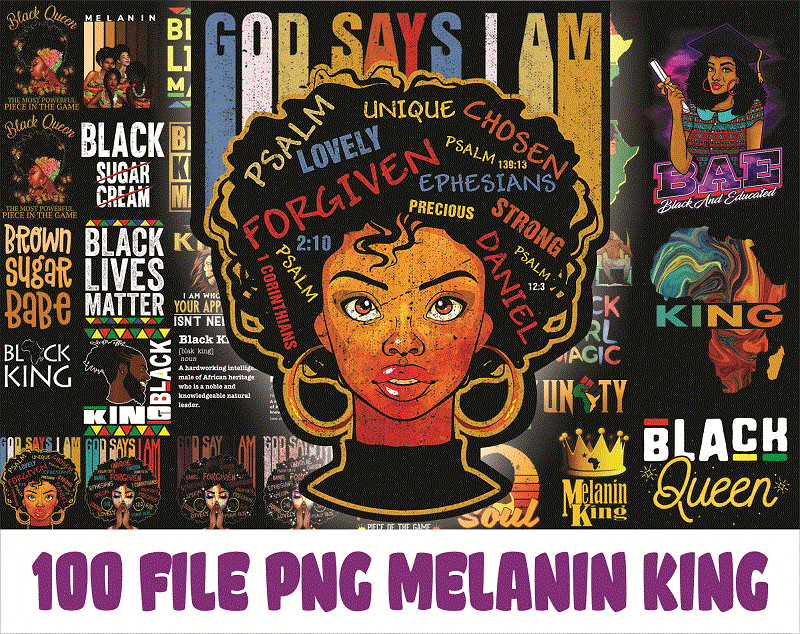 Bundle 100 Melanin King Png, Educated Black King Png, Black King ...