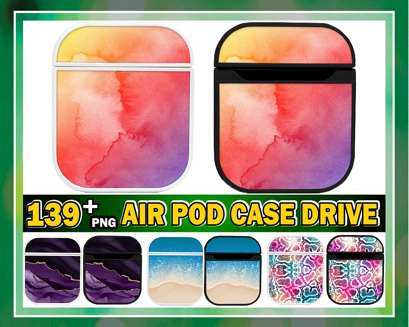 Combo 139 Designs Air Pod Case Drive, Sublimation, PNG Files, PNG Bundle, Digital Downloads 953515844