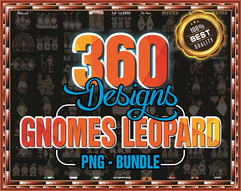 Combo 360 Gnomes Leopard PNG, Bundle PNG, Leopard Png, Gnome PNG, Whimsical Design, Nordic Gnomes, Sublimation Gnomes, Designs Downloads 1003738090