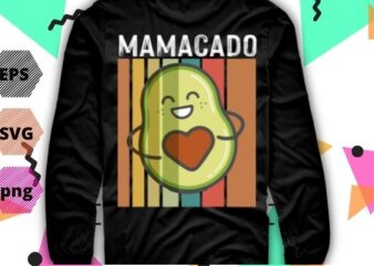 Mamacado Pregnant Avocado Pregnancy Announcement Gift T-Shirt design svg, Avocado Mama, Fruit, Pregnancy, Mamacado, Avocado, Mom pregnant SHIRT New Baby Shower T-Shirt