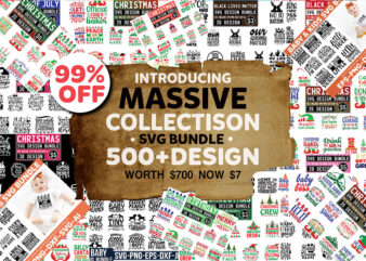 Massive Collection SVG Bundle t shirt designs for sale