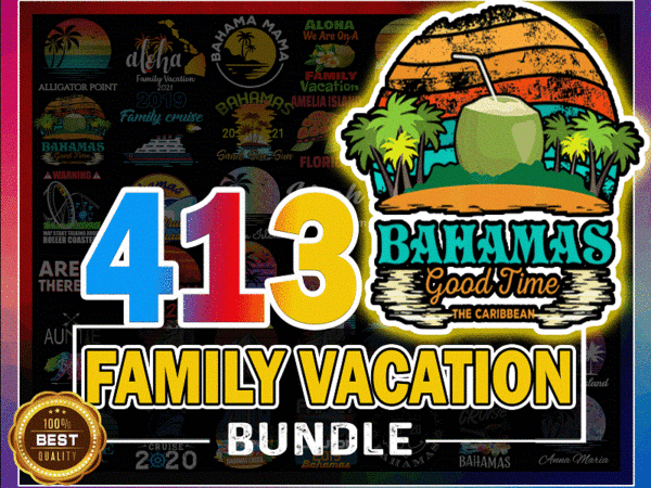 413 designs family vacation png bundle, summer beach vacation 2021, family spring break, vacation, family member, summer, digital download 1011273814