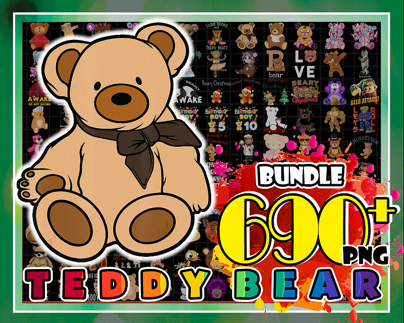 690+ Designs Teddy Bear Png Bundle, I Love Teddy Bears, Stuffed Animal Angel, Zombie, Kid Teddy, Bear Lover, Funny designs, Digital download 1018974242