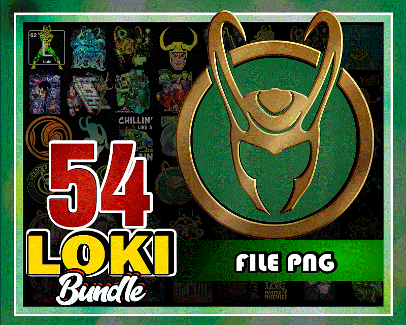 54 Designs LOKI Bundle, I Never Wanted The Throne I Only Wanted To Be Your Equal PNG, Avengers png, Digital Download 1027845713