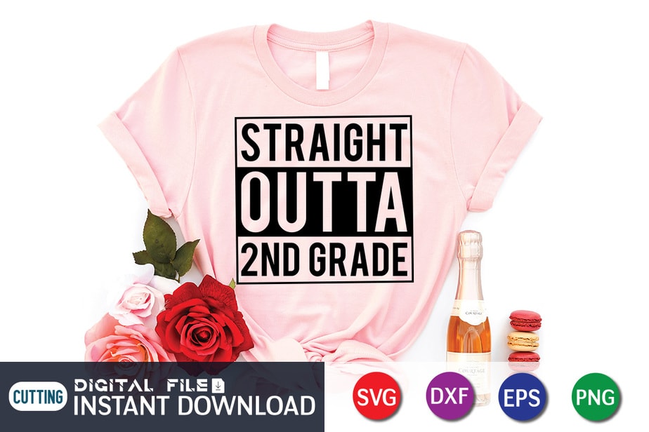 Straight Outta 2nd Grade T shirt, Leveled up T shirt, Gaming Shirt ...