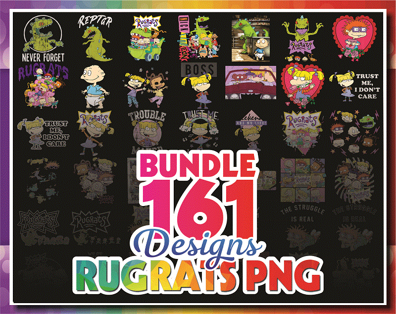 Bundle 161 Designs Rugrats Png, Rugrats Friends, Tommy Chuckie Finster, Nickelodeon, Tumbler, Decal, Sublimation Rugrats, Digital Download 1006831737