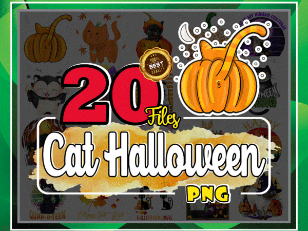 20 cat halloween png bundle, pumpkin cat halloween png, pumpkin leopard png, cat cute png, love cat png, cat fall png, cat combo png bundle 887817509