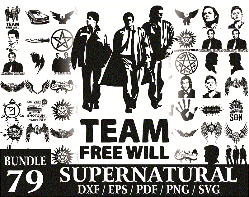 Bunde 79 Supernatural svg, Supernatural svg png dxf, Supernatural svg ...