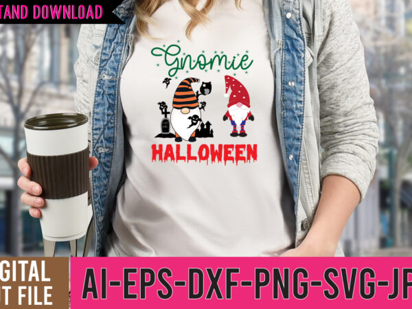 Gnomie halloween vector graphic tshirt design on sale