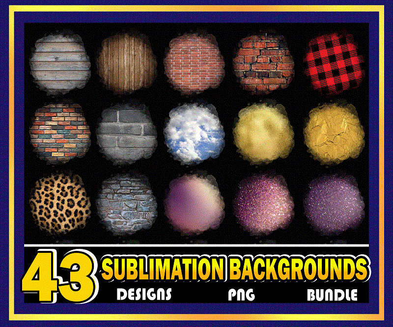 43 Designs Sublimation Bundle, Round backgrounds, Sublimation designs downloads, Instant Download 966547953