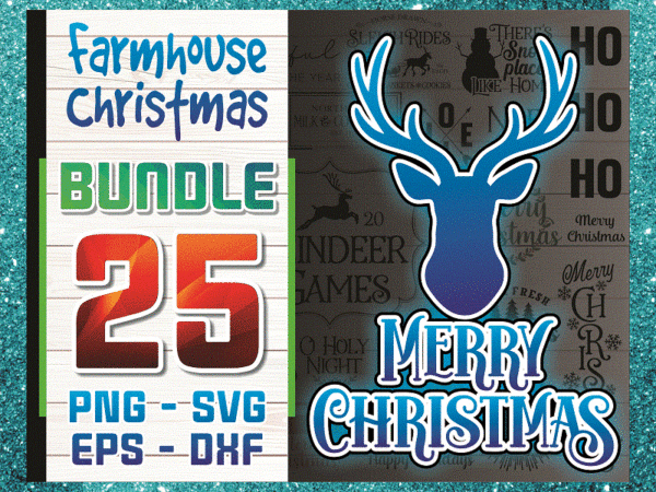 25 christmas svg bundle, christmas svg files for cricut, christmas sign bundle, digital download 1067677462