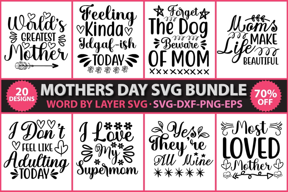 Mothers day vector t-shirt design, Mothers day SVG Bundle, Mother's day ...