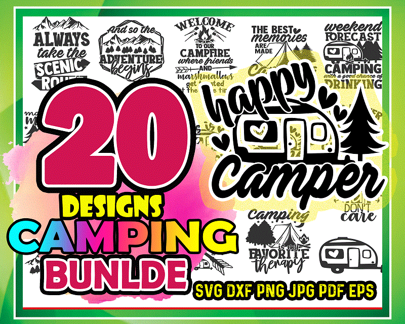 Camping SVG Bundle, Camp Life SVG Cut Files, Commercial Use,Instant Download, Summertime Adventure SVG Bundle,Printable Vector Prints 693608612