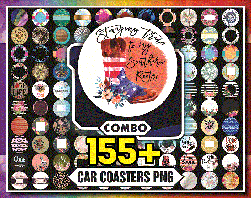 155+ Designs Car Coasters Png, Car Coaster Designs, Coaster PNG Designs For Sublimation, Sublimation Digital Downloads 742328913