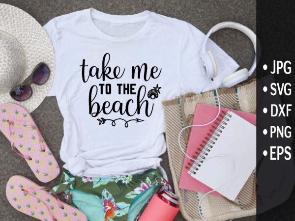 Let’s go to the beach t shirt vector graphic