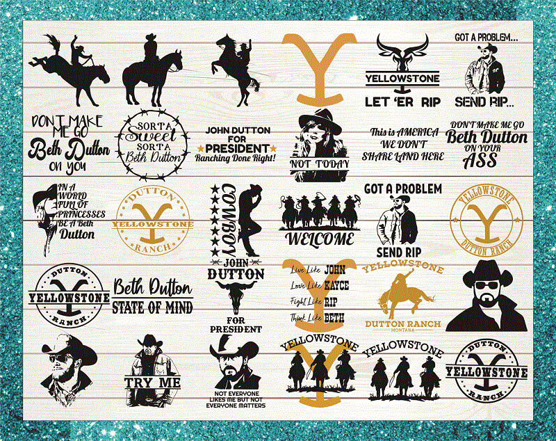 Combo 100+ Yellowstone SVG Bundle, Beth Dutton Svg, Tv Shows Svg, Yellowstone svg png dxf, Cricut File, Clip Art, Digital Download CB1019134239