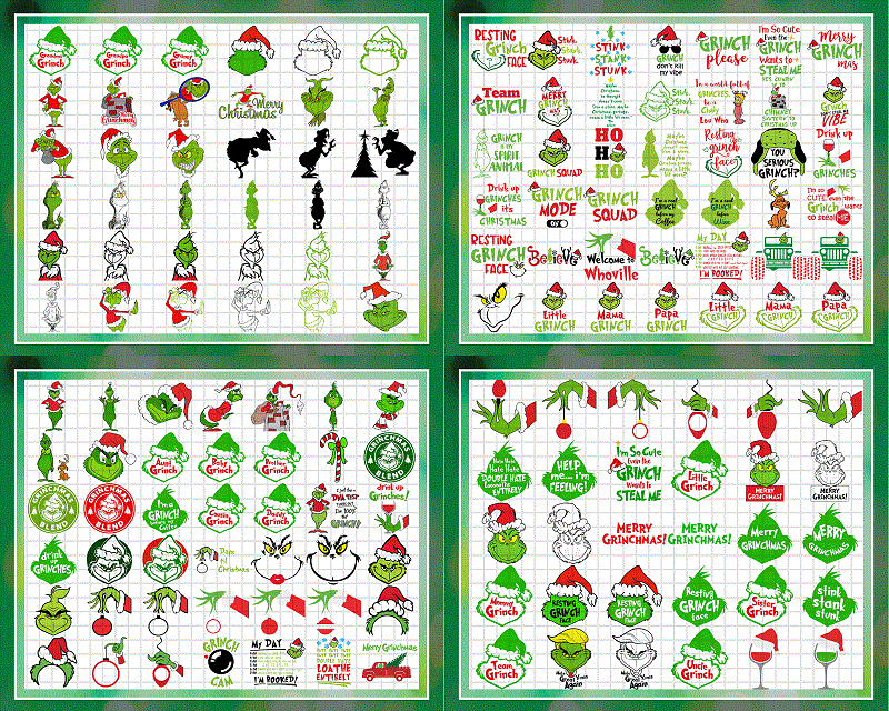 200+ Grinch PNG Bundle, Grinch Svg, Merry Christmas svg, Grinch Png, face grinch , grinch tree Grinch Png bundle, Instant download CB921991415