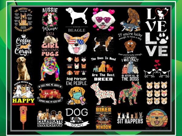 50 cute dogs png bundle, furry friend, dog lovers, life is golden png, i let the dog out png, sublimation designs, instant download 966056712