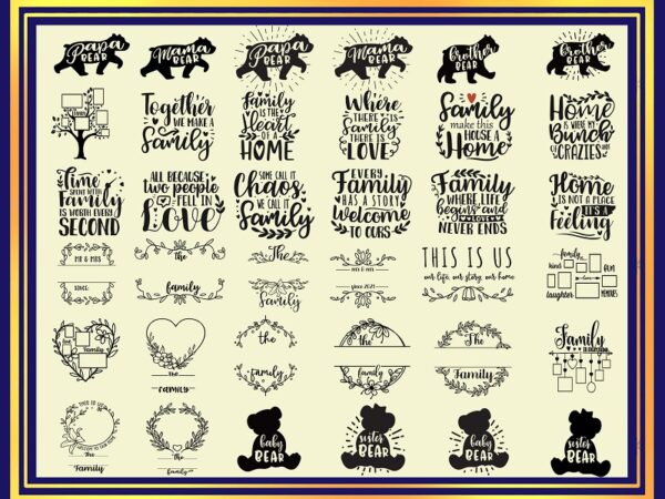 69 ultimate family bundle designs, family wall frames svg, family sayings svg, family svg, family monograms svg, cricut laser silhouette 968244051