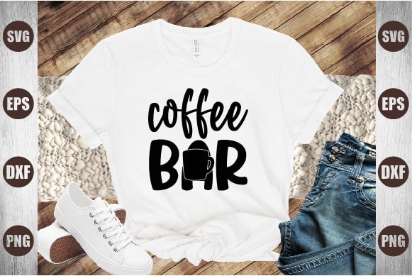 Coffee bar t shirt vector file