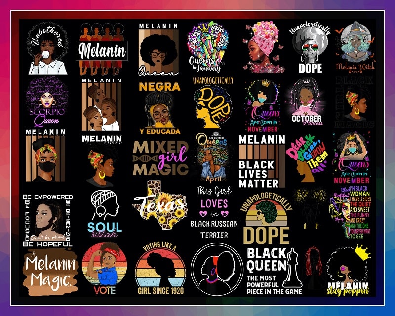 Bundle 107 Afro Women png, Afro Girl png, Black Women Strong png, Black ...