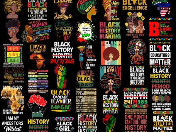 Bundle 100+ black history png, i am black history png, black history month png, black pride png, afro women png, sublimation digital 936211778 t shirt template