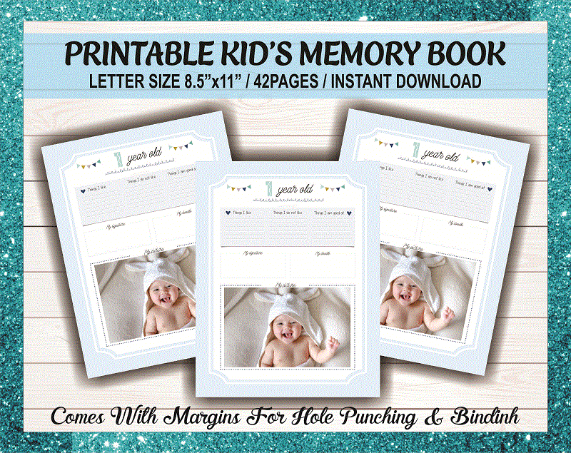 Printable Kid’s Memory Book, Birthday Interview Letter, Birthday Interview Pages, Childhood Memory Journal, 0-18 years, Instant Download 959755968