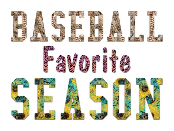 Baseball favorite season tshirt design