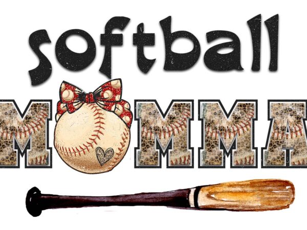 Softball momma sport tshirt design