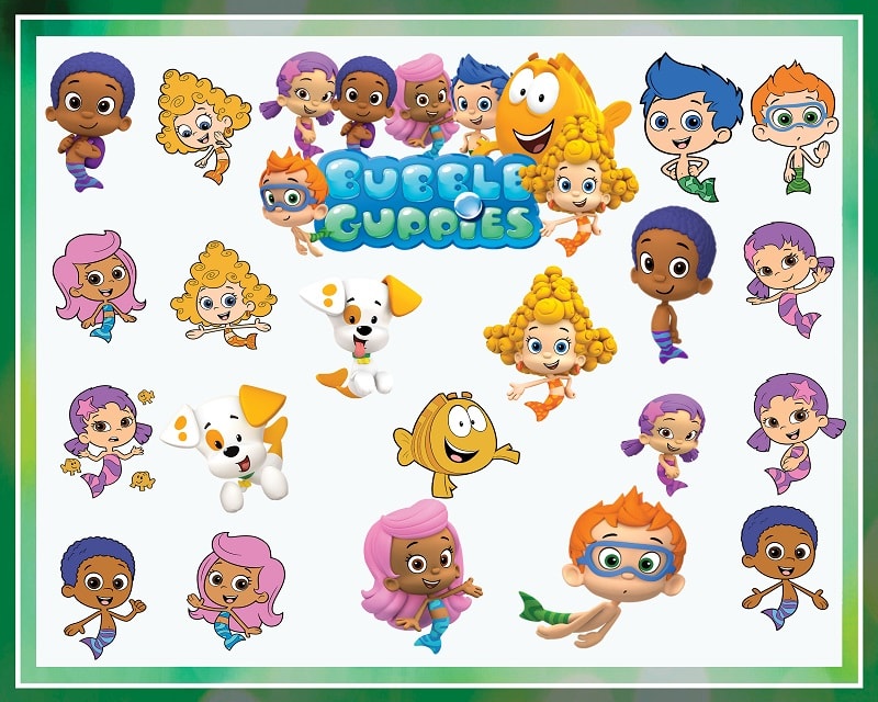 56 Bubble Guppies ClipArt- PNG Images 300dpi Digital, Clip Art, Instant Download, Graphics Transparent Background Scrapbook 980321641