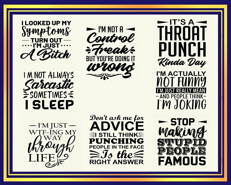 40 Designs Sarcastic SVG Bundle, I love Sarcasm Bundle, Sarcastic Quotes, Sarcastic Lovers, Funny Quotes, Commercial Use, Digital Download 949715255