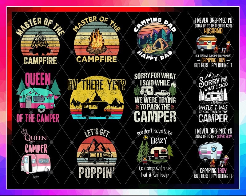 40 Designs Happy Camping PNG Bundle, Happy Camper Png, Queen of Camper, Best Campest png, Truck Camping png, Camping Lover, Instant Download 963420516