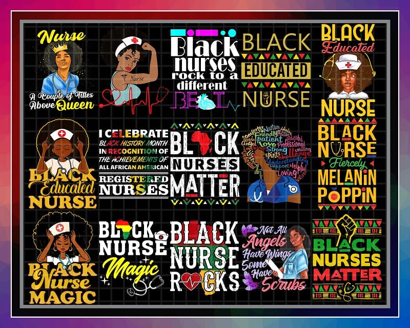 51 Designs Black Nurse Magic Png, Black Pride Gift, Proud Black Nurse Png, Gift For Black Nurses, Melanin Nurse Gift, Instant Download 953363999