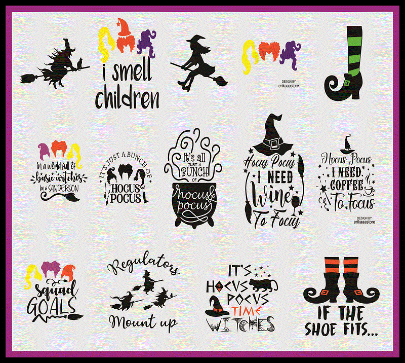 100+ Hocus Pocus SVG – PNG Bundle, Sanderson Sisters Shirt, Halloween SVG, Hocus Pocus Vectors, Halloween Shirt, Hocus Pocus Cricut 865734049