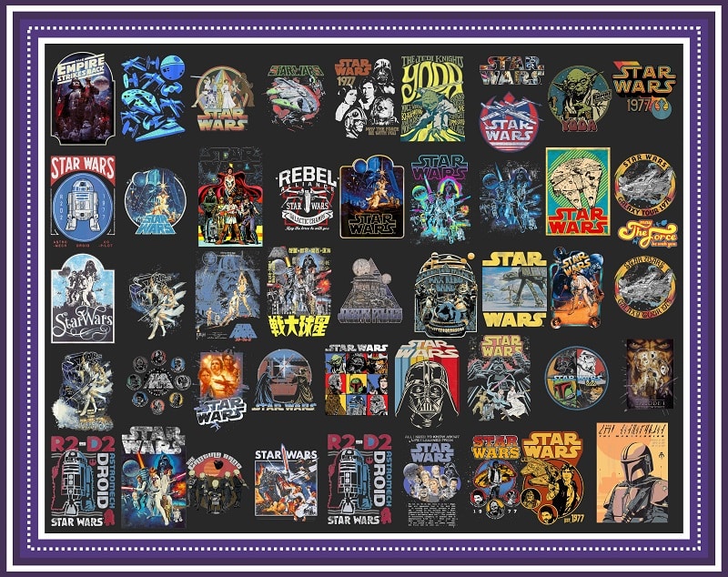 80 Designs Star Wars Vintage PNG Bundle, Star Wars Characters, Star Wars Png, Digital Print, Transparent Backgrounds, Instant Download 958720820