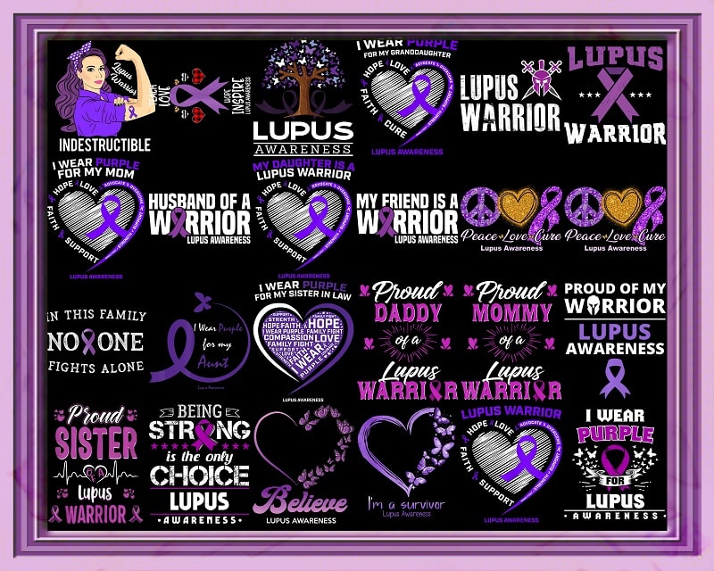 98 Lupus awareness png Bundle, Lupus Digital png, Warrio lupus awareness Png, In May We Wear Purple Sublimation Png, Digital Download 972543782