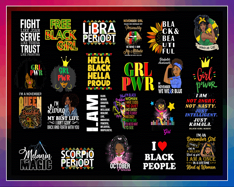 Bundle 107 Afro Women png, Afro Girl png, Black Women Strong png, Black Queen Bundle, Black Girl, Black Queen png, Digital Download 931305538