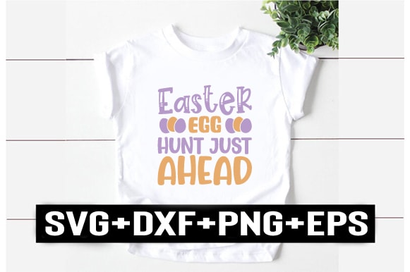 Easter egg hunt just ahead vector clipart