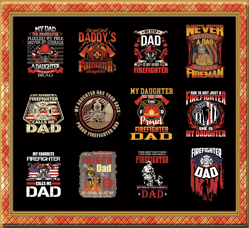 Combo 125 Firefighter Dad Png Bundle, Best Firefighter Dad Ever Png, Best Firefighter Dad Ever American Flag,Father’s Day, Digital Download 979688281