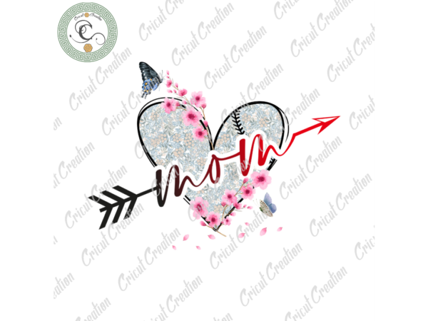 Trending gifts , mom baseball heart vector diy crafts, flower bloom png files , vector quotes silhouette files, trending cameo htv prints