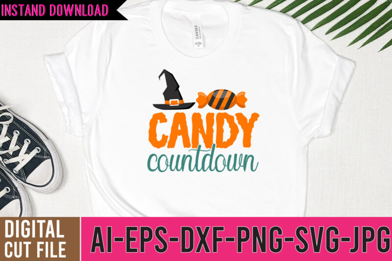 Candy Countdown SVG Design,Candy Countdown Tshirt Design,Halloween SVG Bundle,Halloween Tshirt Design,Halloween SVG Cut File,Halloween tshirt Bundle,Pumpkin Tshirt Design,PumpkinTshirt Bundle