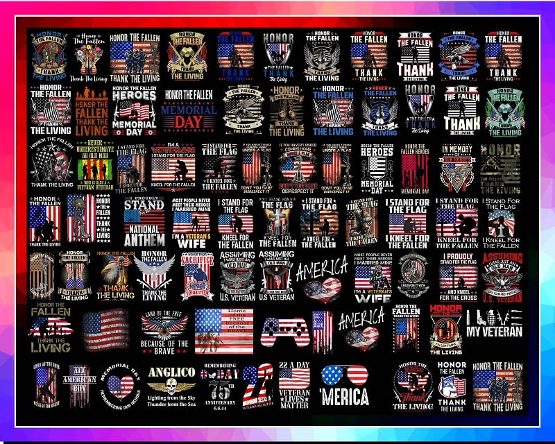 Combo 360 Png, Bundle Memorial Day Png, Memorial Day Remember And Honor ...